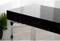 Bureau design 120x75 cm pour ordinateur portable teinté noir