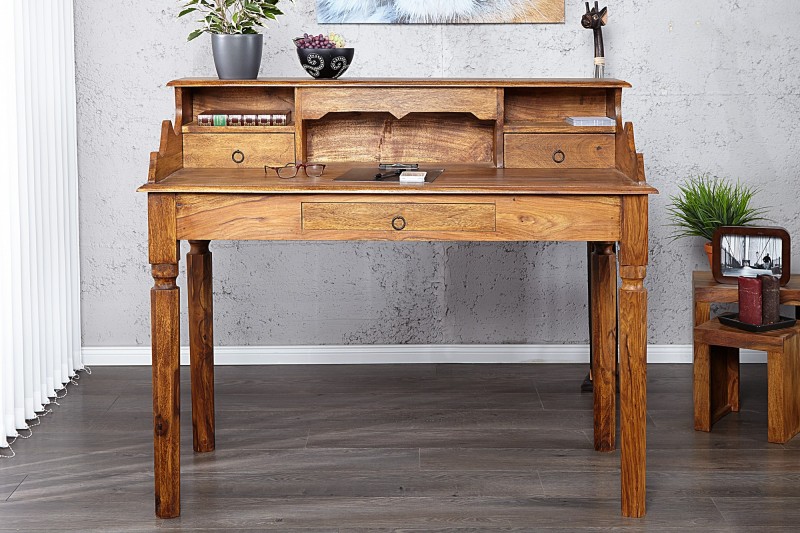 Bureau design de 115cm en bois massif naturel