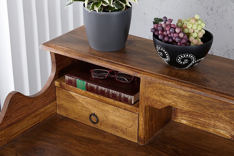 Bureau design de 115cm en bois massif naturel