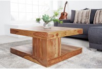 Table Basse Carrée 80x80 cm en Bois Massif
