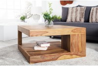 Table Basse Carrée 80x80 cm en Bois Massif