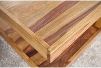 Table basse carré en bois massif 80x80 cm