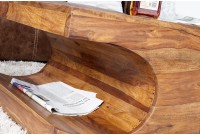 Table basse rectangulaire en bois massif 120 cm