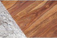 Table basse rectangulaire en bois massif 120 cm