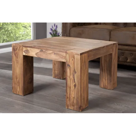 Table basse carrée 60 cm en bois massif