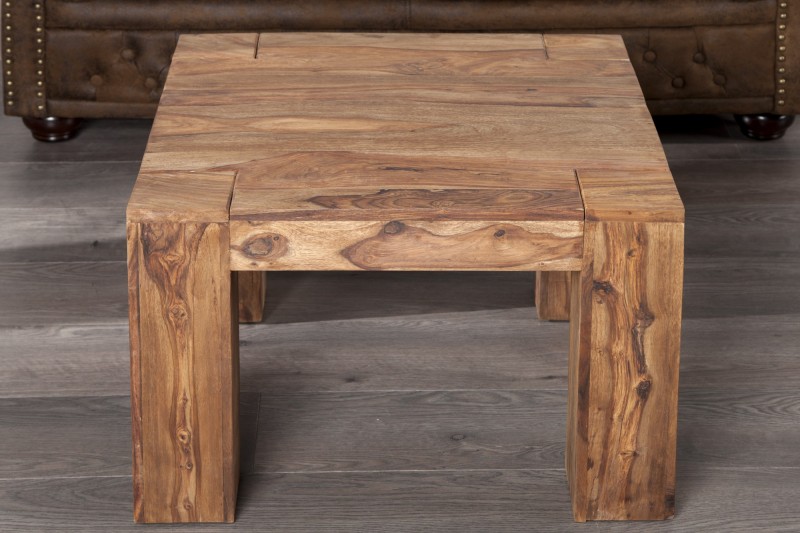 Table basse carrée 60 cm en bois massif
