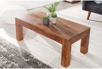 Table basse 100 cm en bois d'acacia coloris ciré naturel