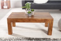 Table basse 100 cm en bois d'acacia coloris ciré naturel