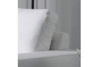 Canapé d'angle avec méridienne droite en simili cuir blanc