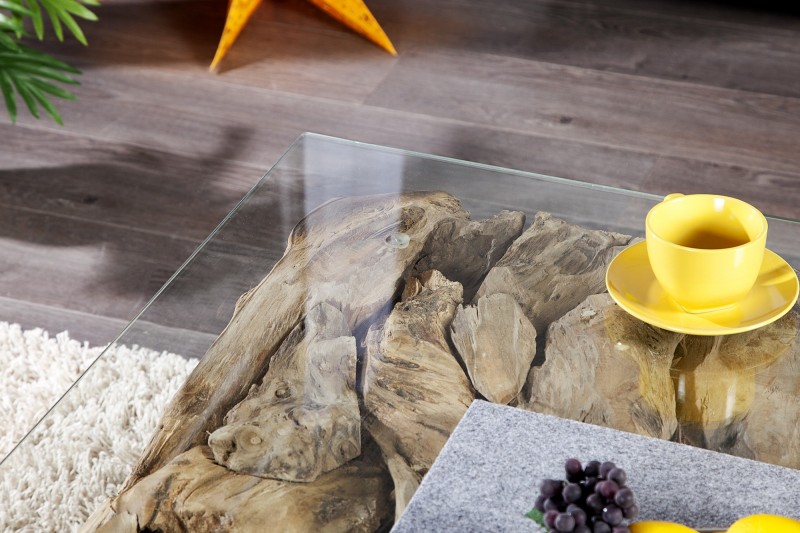 Table Basse en Bois Flotté - Naturelle, Élégante et Unique