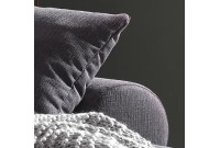 Canapé d'angle avec méridienne gauche en tissu gris