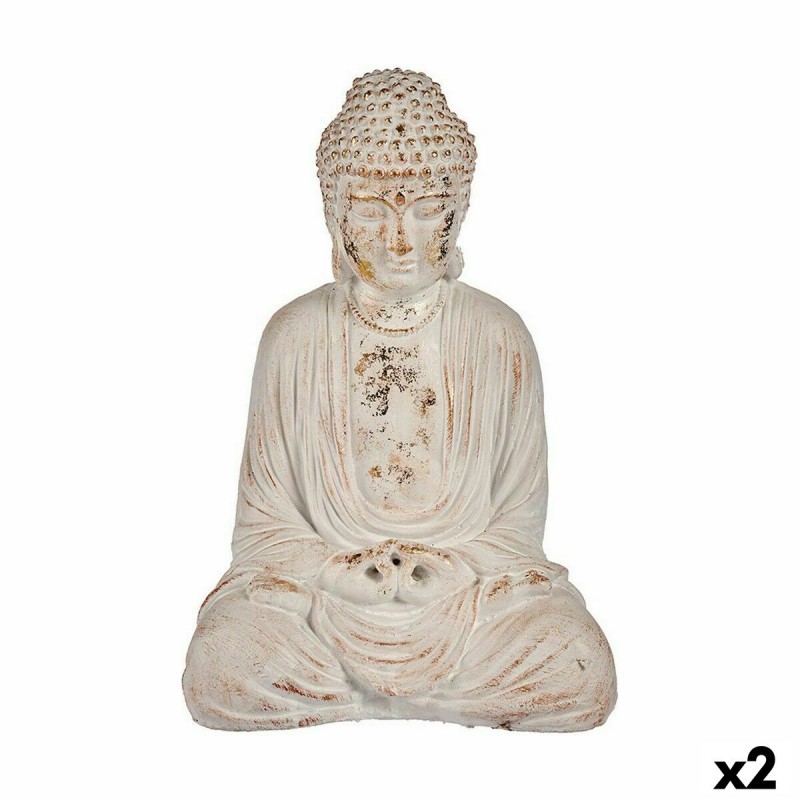 Figure décorative de jardin Buda Polyrésine 22,5 x 40,5 x 27 cm (2 Unités)