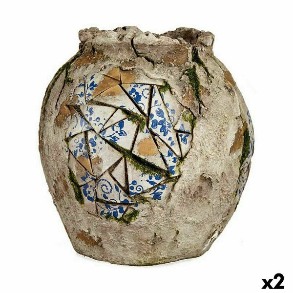 Figure décorative de jardin Vase Polyrésine 27 x 27 x 27 cm (2 Unités)