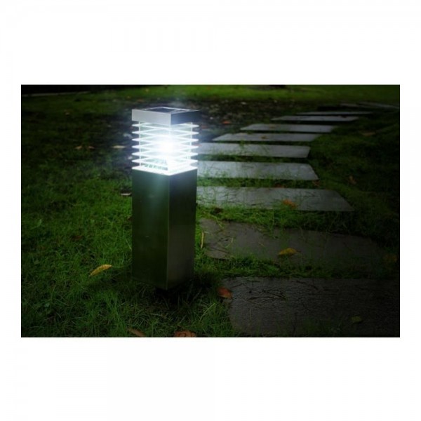 Lampe solaire Galix Sergioro Gris Acier inoxydable 6 W 25 lm 10 x 47,6 x 10 cm