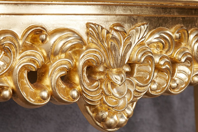 Meuble console 110 cm design classique coloris doré