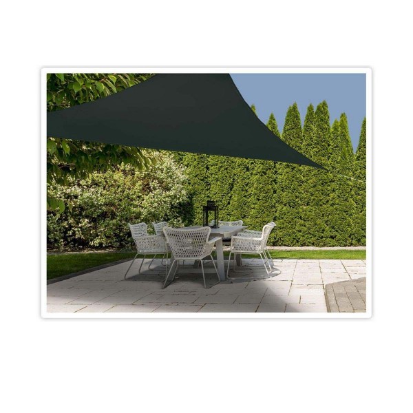 Auvent Ambiance Polyester Gris foncé Triangulaire (3,6 x 3,6 x 3,6 m)