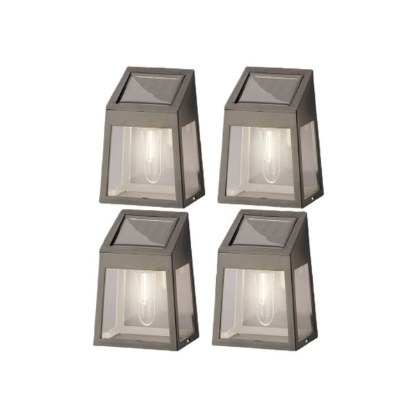 Applique Murale Lumineo 898174 Solaire Lumière LED 4 Unités 5 Lm