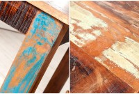 Table à manger 80 cm en bois massif coloré