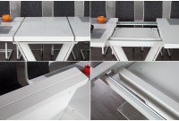Table de salle à manger extensible 160-220 cm coloris blanc