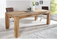 Table à manger 160-240 cm pliante en bois massif