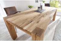 Table salle à manger 200 cm rectangulaire en bois massif