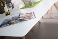 Table de salle à manger scandinave blanche 160 cm