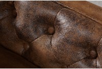Méridienne design Chesterfield teinté marron antique