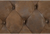 Canapé 3 places design chesterfield coloris marron