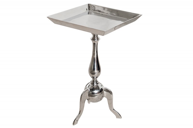 Table d'appoint 55 cm en aluminium argenté Table d'appoint 55 cm en aluminium argenté
