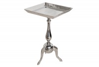 Table d'appoint 55 cm en aluminium argenté