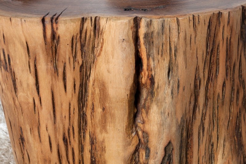 Table d'appoint 30 cm design naturel en bois massif
