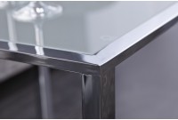 Table d'appoint gigogne design en verre et métal
