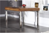Table d'appoint 45 cm carrée design industriel