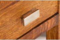 Table de chevet avec rangement et tiroir en bois massif