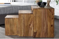Table d'appoint gigogne en bois massif