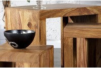 Table d'appoint gigogne en bois massif