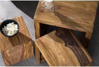 Table d'appoint gigogne en bois massif