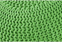 Pouf design BOULE de 50 cm coloris vert en coton tricoté