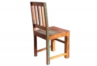 Lot de 2 chaises design en bois massif recyclé