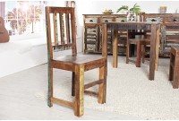 Lot de 2 chaises design en bois massif recyclé