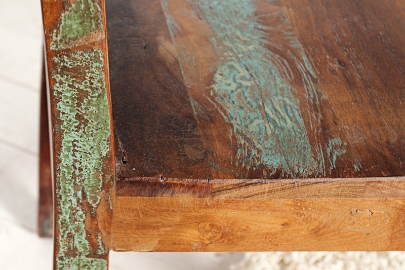 Lot de 2 chaises design en bois massif recyclé