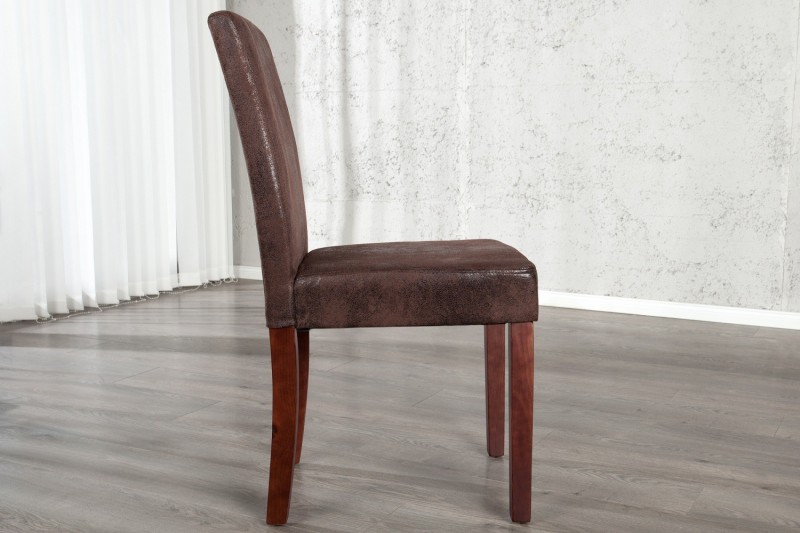 Ensemble de 4 chaises design de coloris brun