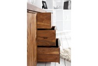 Buffet bas en Bois de Sheesham Massif - Enfilade 2 Portes & 3 Tiroirs
