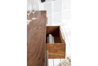 Buffet bas en Bois de Sheesham Massif - Enfilade 2 Portes & 3 Tiroirs