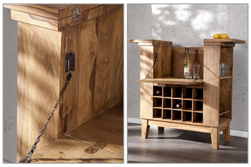 Buffet en bois massif design vintage