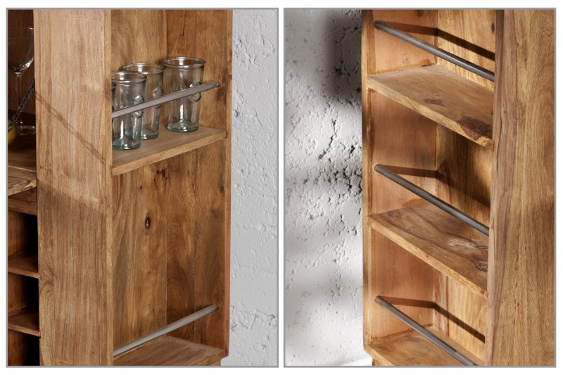 Buffet en bois massif design vintage