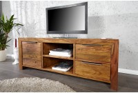 Meuble TV 135 cm en bois massif avec rangement