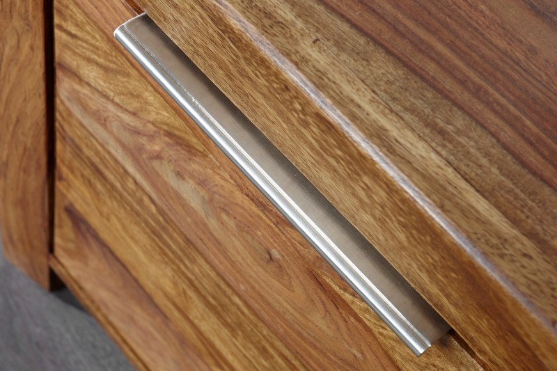 Meuble TV 135 cm en bois massif avec rangement