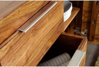 Buffet enfilade bois massif 140 cm à 2 portes et 3 tiroirs