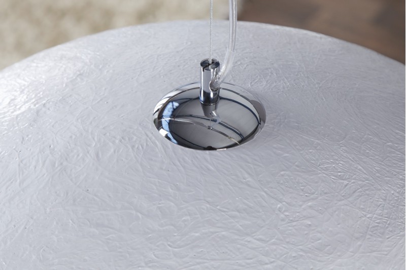 Lampe suspendue 70 cm design en fibre de verre blanc
